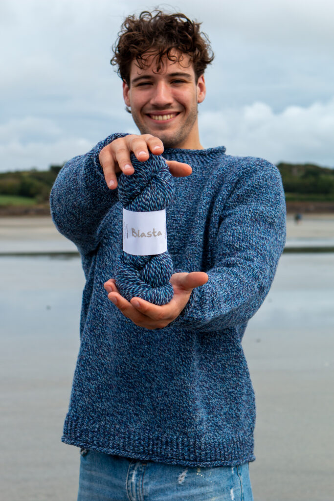 Lucas holding our blasta yarn in Corc/Spéir